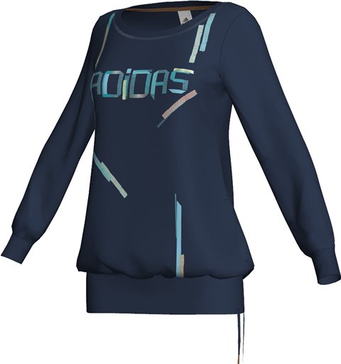 Adidas Gr. 38 Pullover Damen Longsweat AF Q4 LIN Sweat blau O03985 